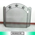 Home Decorative Metal Fireplace Screen with Stars on the Top